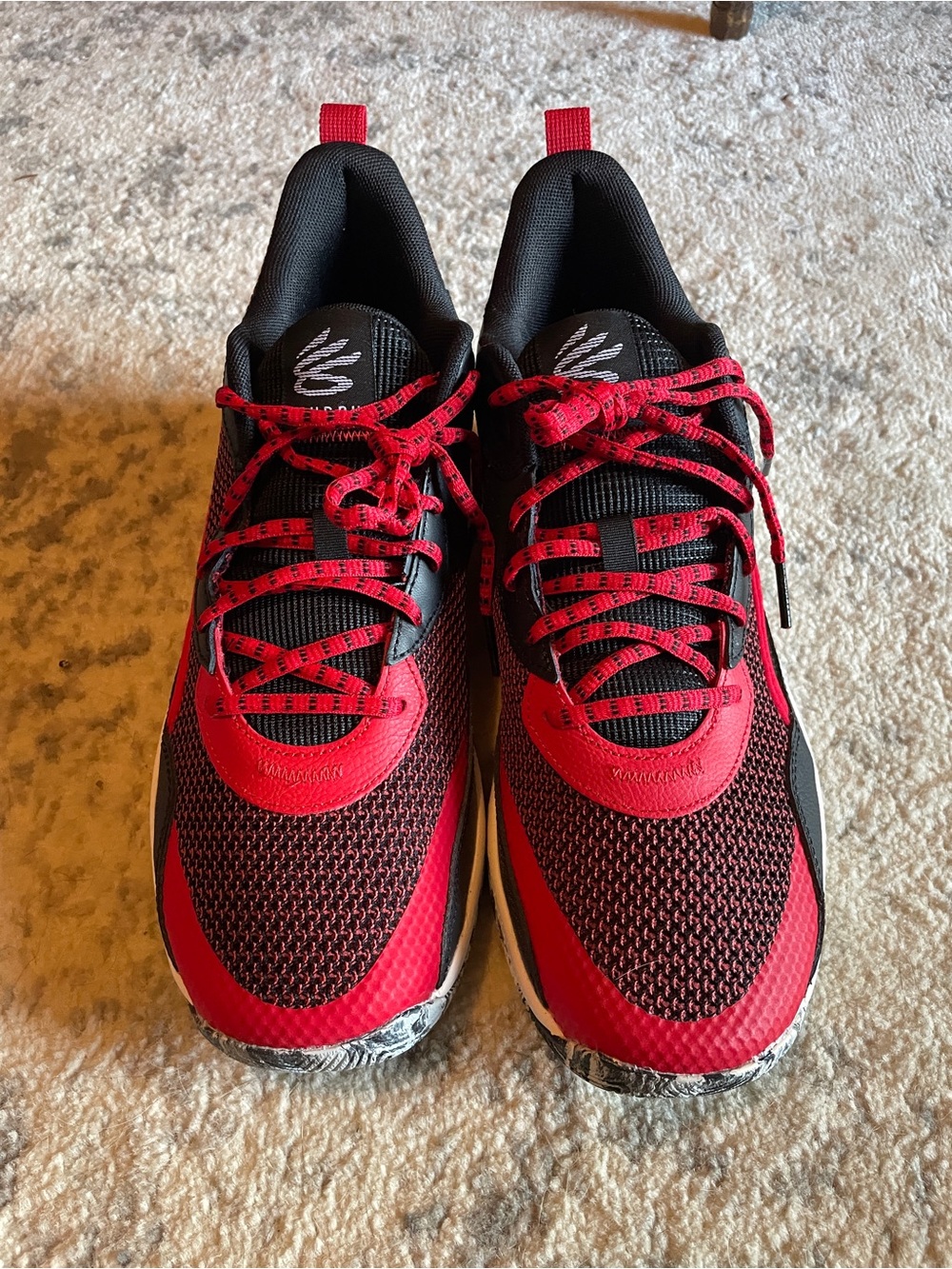 Under Armour Men's Red and Black Athletic Sneakers